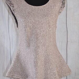 Womens M Peplum Blouse